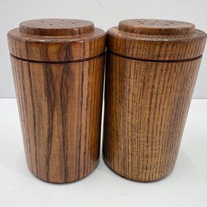Mid Century Modern Wooden Salt & Papper Shakers